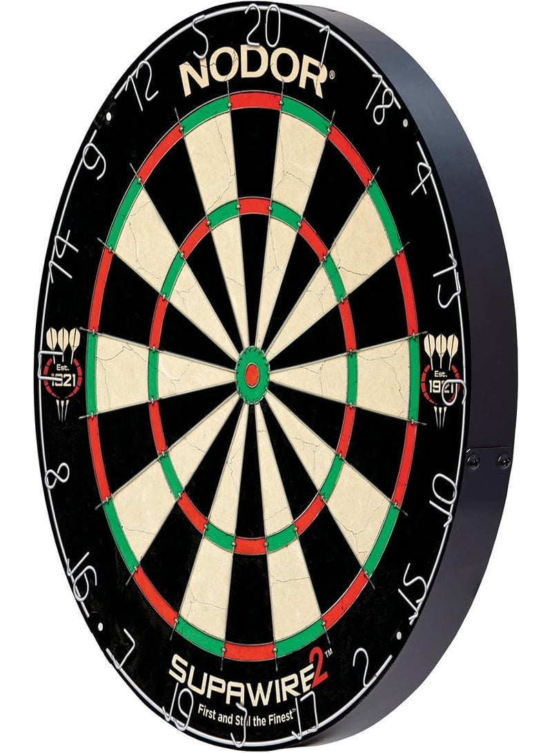 Nodor Supawire 2 Professional Bristle Dartboard – Staple-Free Bullseye, High-Tensile Steel Wiring, Tournament Standard - Image 2